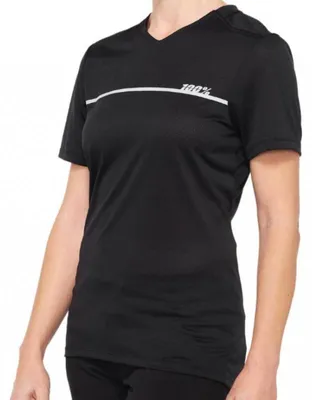 Obrázok produktu pre 100% Ridecamp Dámsky cyklistický dres s krátkym rukávom Farba: Black/White, Veľkosť: L