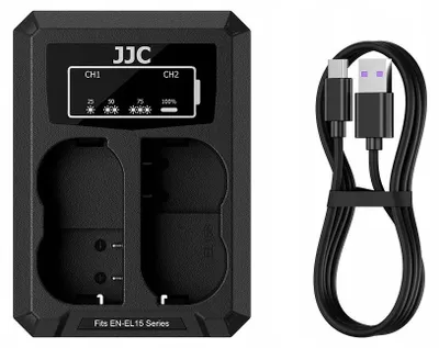 Zdjęcie produktu dla Podwójna ładowarka USB na 2x Akumulator bateria do Nikon EN-EL15 EL15 a b c / DCH-EL15TC