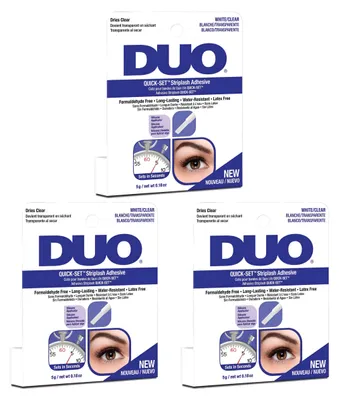 Produktbild von Ardell DUO - Wimpernkleber - Quick-Set - 3er Pack - Wasserfest - Transparent
