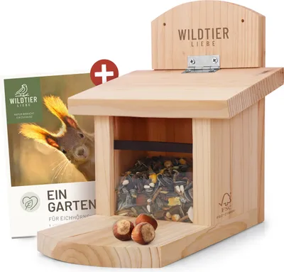 Produktbild von Eichhörnchen-Futterhaus aus Massivholz,
