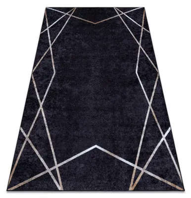 Image de Tapis lavable MIRO 51233.811 Géométrique antidérapant - noir noir 140x190 cm