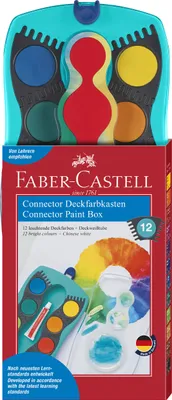 Obrázok produktu pre FABER-CASTELL Farbkasten Connector 12 Farben türkis