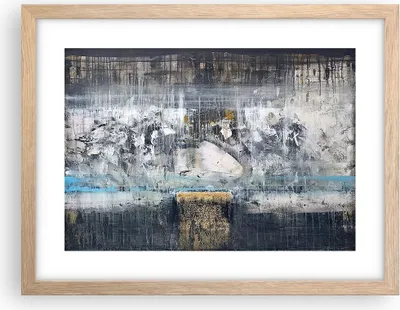 Produktbild von Gerahmtes Poster - Rahmen in heller Eiche - Abstraktion modern - 40x30 cm - Wand Bild - Wanddeko - Wandbilder - Wandposter - Bilderrahmen - Bilder - Kunstdruck - Wandbild - P2NAA40x30-3474