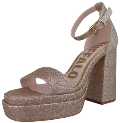 Produktbild von Buffalo Damen High Heels/Sandaletten/ Riemchensandaletten MEY NEAT Gold Textil Größe: 40
