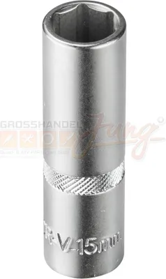 Produktbild von Stecknuss Sechskant 15mm 6 Kant 1/2' lang (CR-V)
