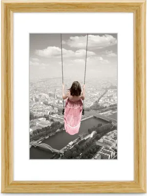 Produktbild von Hama Kunststoffrahmen Swing 40 x 50 cm, naturfarbenes Holz