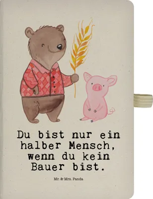 Produktbild von Mr. & Mrs. Panda Journal Bauer Herz - Transparent - Geschenk, Schreibheft, Spruch, Lustig, Farmer, notizbuch, Bauernhof, Reisetagebuch, Tagebuch, Skizzenbuch, Witzig