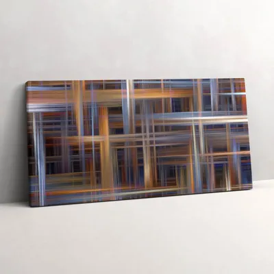 Produktbild von Geometrie Abstraktion – Leinwandbild Wandbild – 120x60 cm – Leinwandbilder – Wandbilder – Schlafzimmer – Flur