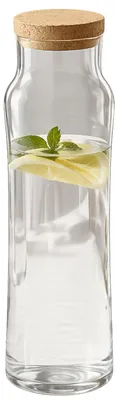 Produktbild von Wasserkaraffe mit Korkenverschluss - Glas - 1 Liter - Gieskanne