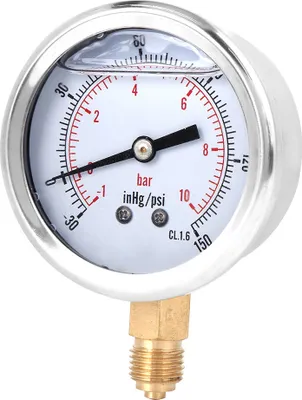 Obrázok produktu pre TS PGGZ604-10bar 1/4BSP Y60 radiálny olejový manometer