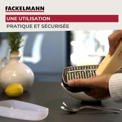 Produktbild von Duo aus Zestenreibe und Parmesanreibe – FACKELMANN – Edelstahl – 42 und 19 cm