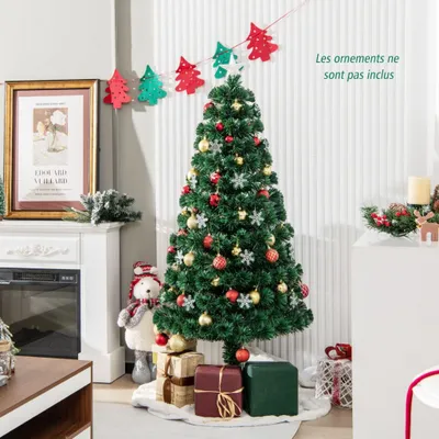 Produktbild von 150 cm hoher Glasfaser-Weihnachtsbaum - 24 LEDs, Schneeflocken
