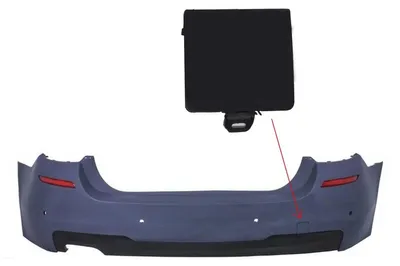 Obrázok produktu pre Kryt ťažného háku pre BMW radu 5 F10 11+ v štýle M-Tech, náhradný nárazník.
