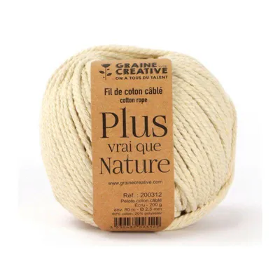 Immagine prodotto di 1 gomitolo di cotone filato - ecrù