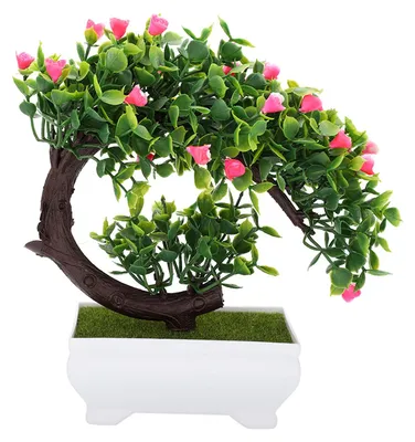 Immagine prodotto di Fiore bonsai artificiale, pianta in vaso, decorazione per la casa e l'ufficio
