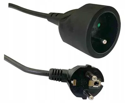 Produktbild von Elgotech Verlängerungskabel mit Schutzkontakt 2m weiß 3x1mm²