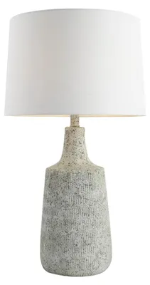 Zdjęcie produktu dla HOME DELUXE Duża lampa stołowa o wyglądzie kamienia CARO - Biały | Lampa stołowa Lampka biurkowa Lampka do czytania