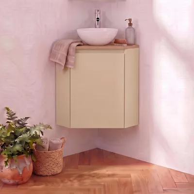 Produktbild von Eck-Handwaschplatz-Möbel mit Waschbecken SORRENTO