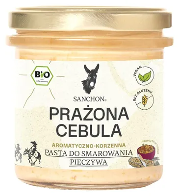 PASTA KANAPKOWA PRAŻONA CEBULA BEZGLUTENOWA BIO 135 g - SANCHON