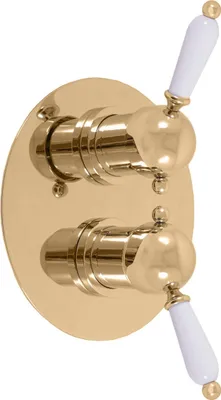 Image de LABE - Mélangeur bain/douche 2 voies avec corps, Or - brillant L586KZ, RAV Slezák