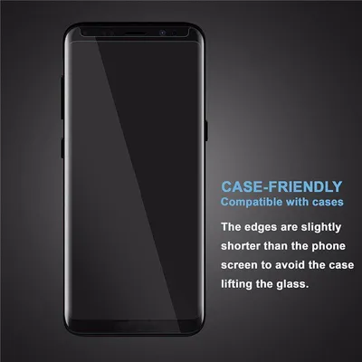 Produktbild von 3D Schutzglas für Samsung Galaxy S8 Plus Displayschutz Glasfolie Schwarz