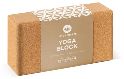 Produktbild von Lotuscrafts Yogablock Kork “Supra Grip” (klein) - ökologisch hergestellt - Yogaklotz aus 100% Naturkork - Korkblock für Yoga und Pilates - Yoga Block für Anfänger und Fortgeschrittene