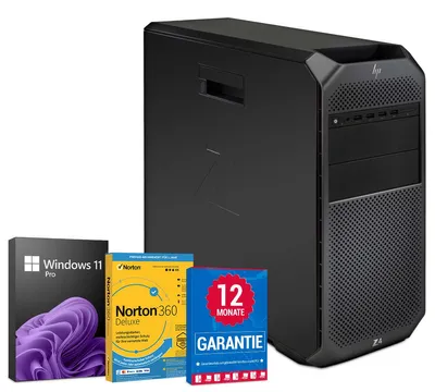 Produktbild von HP Workstation Z4 G4 Tower PC Computer - Intel Xeon-W-2125 (6.Gen) bis zu 4x 4,5GHz - 64GB RAM - 512GB SSD - Windows 11 Pro - Norton 360 1 Jahr gratis