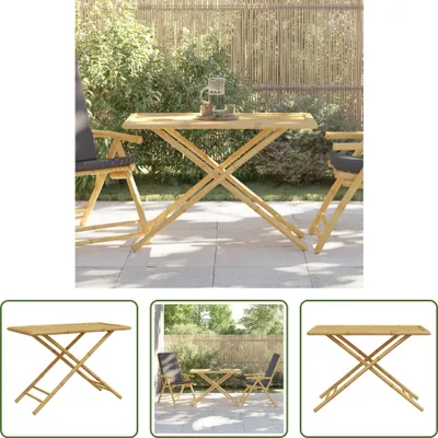Produktbild von The Living Store Gartentisch Klappbar 110x55x75 cm Bambus