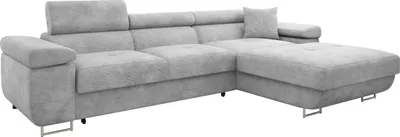 Produktbild von MIRJAN24 Ecksofa Torezio Mini, Stilvoll Eckcouch mit Bettkasten und Schlaffunktion, Einstellbare Kopfstützen, 280x170x70-90 cm (Farbe: Lumo 65, Seite: Rechts)