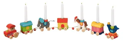 Produktbild von Geburtstagszug Zirkuswelt + Kerzen-Set Weiß