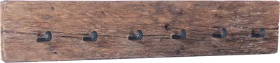 Immagine prodotto di Milani Home - appendiabiti da parete in legno riciclato 90 cm, con ganci in metallo, 90 x 8 x 15 cm