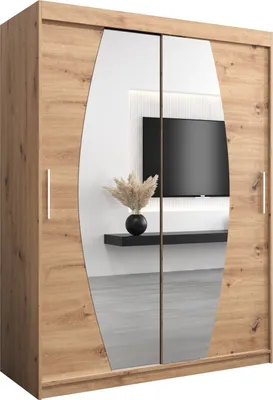 Produktbild von Kleiderschrank, Schiebetürenschrank Schlafzimmer, Schrank mit Spiegel ELYPSE 150 cm