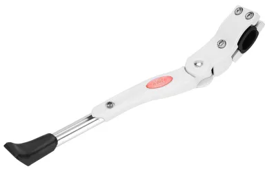 Zdjęcie produktu dla Biała podpórka rowerowa ze stopu aluminium, pasująca do rowerów o rozmiarze kół 20", 24" i 26" (biała)