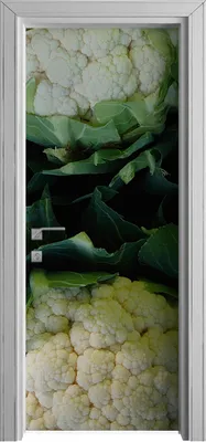 Produktbild von Tür Selbstklebende 80x210 cm Türfolie Türtapete Klebefolie - Blumenkohlblüten Gemüse