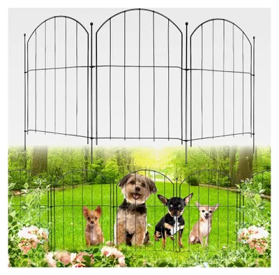 Produktbild von 20 Stück 41×32 cm Dekorative Zäune, Gitterzaun Set, Steckzaun für den Garten