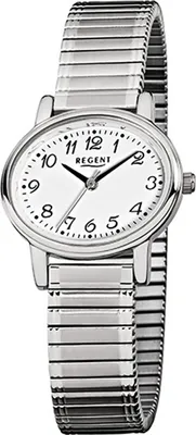 Produktbild von Regent Stahl Damen Uhr F-891 Quarzuhr Armband silber D2URF891