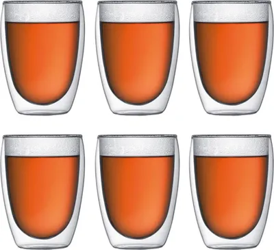 Zdjęcie produktu dla BODUM szklanki termiczne do kawy latte macchiato 6 szt. zestaw szklanek z podwójnymi ściankami 350 ml