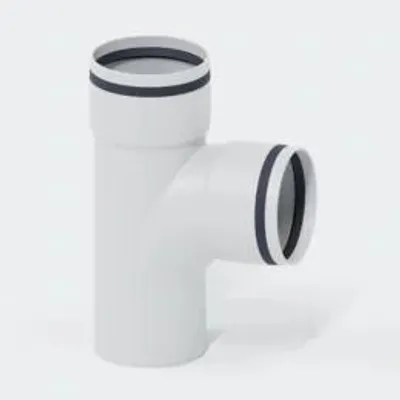 Produktbild von POLOPLAST Abzweig, DN90/90, POLO-KAL 3S, PP-MD, Ø90mm, 87,5°, weiß, 1 Stk.