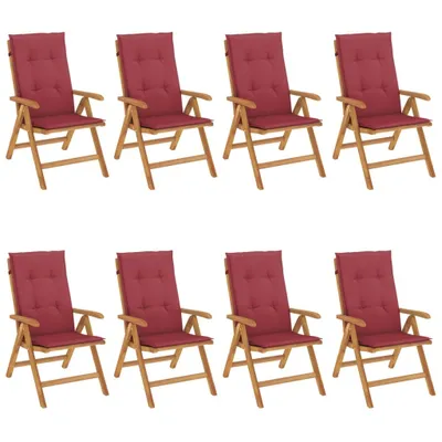 Produktbild von VidaXL 3196532, Terrasse, Gepolsterter Sitz, Polyester, Rot, 110 kg, 600 mm