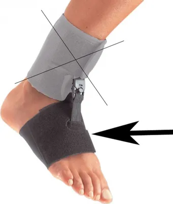 Produktbild von FOOT-UP BARFUSS klettbare Zusatzbandage für Fußheberorthese, schwarz>>>>Gr. 3