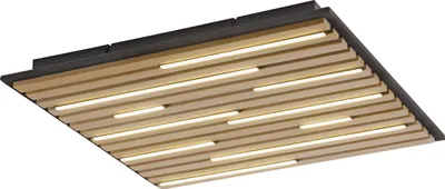 Produktbild von Paul Neuhaus Deckenleuchte Q-AKUSTIK LBH 62x62x6 cm braun Deckenlampe