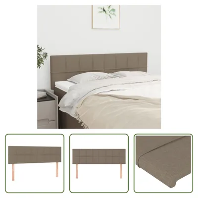 Produktbild von The Living Store Kopfteile 2 Stk. Taupe 72x5x78/88 cm Stoff