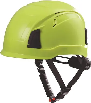 Image de Casque de protection D`Rock jaune fluo ABS EN 397