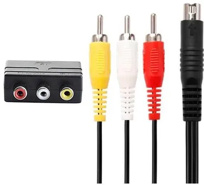 Produktbild von Audio Video Kabel 1,8 Meter mit 3 Cinch zu SCART Adapter - Geeignet für Spielkonsole - AV TV Kabel