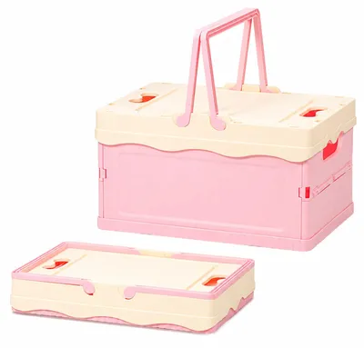 Produktbild von ZhouWei Klappbox mit Deckel Faltbar 29,5×20,2×16,8 cm mit Griff und Deckel