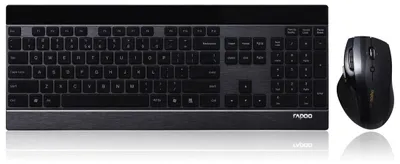 Image de RAPOO 12116 8900P WL LASER COMBO BK. Clavier. Noir
