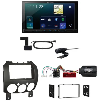 Produktbild von Pioneer SPH-DA230DAB CarPlay Android Auto USB Einbauset für Mazda 2 2008-2014