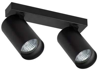 Immagine prodotto di Faretto ALASA nero 2xGU10x10W in metallo, dimensioni: 10x20x5,5 cm, IP20 Alfa