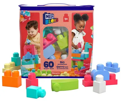 Image de Mega Bloks sac de briques rose (60 pièces)