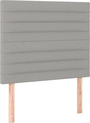 Produktbild von vidaXL Kopfteil Hellgrau 100 x 5 x 118/128 cm Stoff